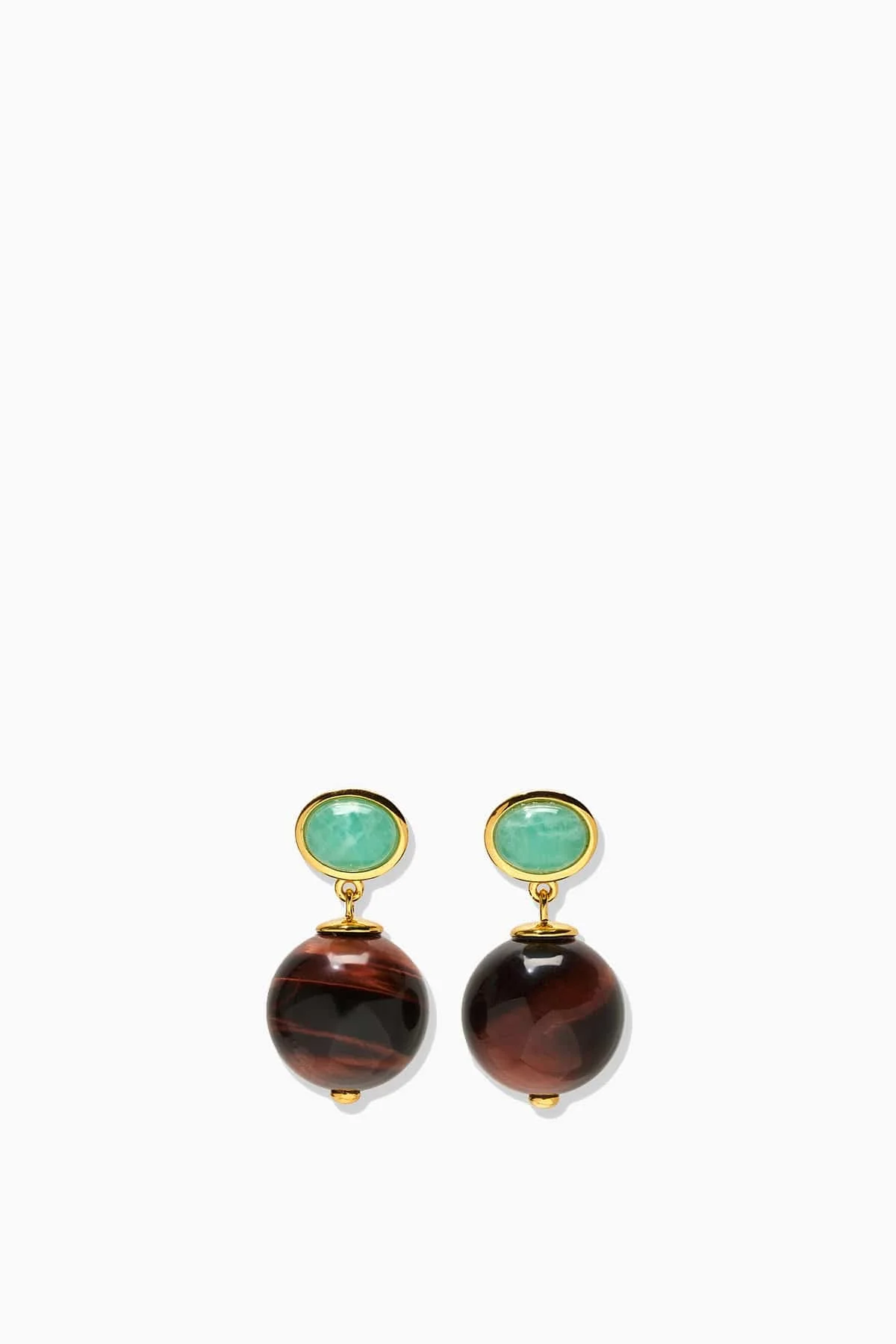 Umbria Earrings in Tiger's Eye - 1