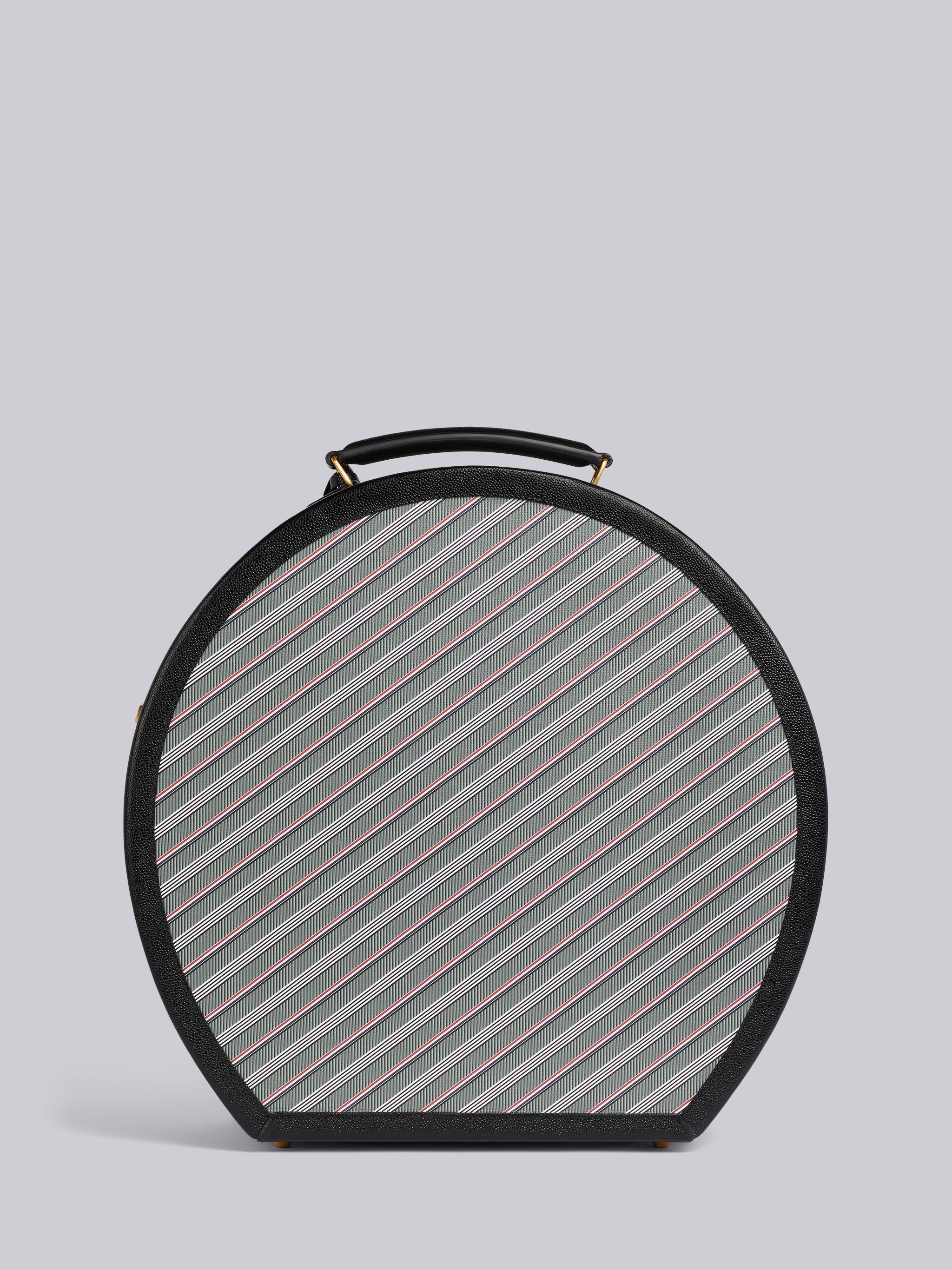 Medium Grey Monogram Coated Canvas Leather Frame Hat Box - 4