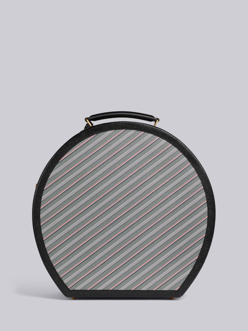 Medium Grey Monogram Coated Canvas Leather Frame Hat Box 4