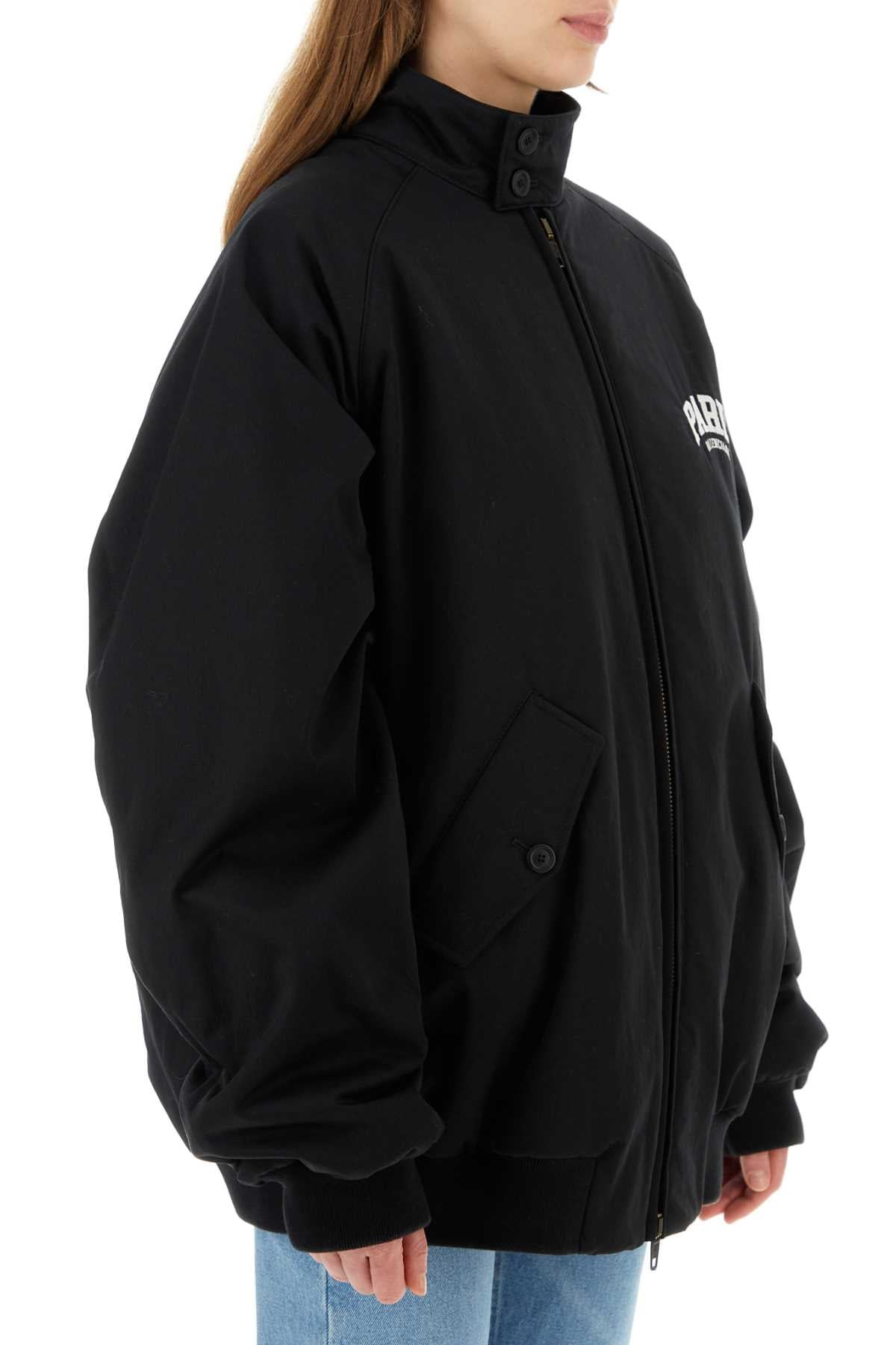 Balenciaga Women Black Cotton Oversize Jacket - 3