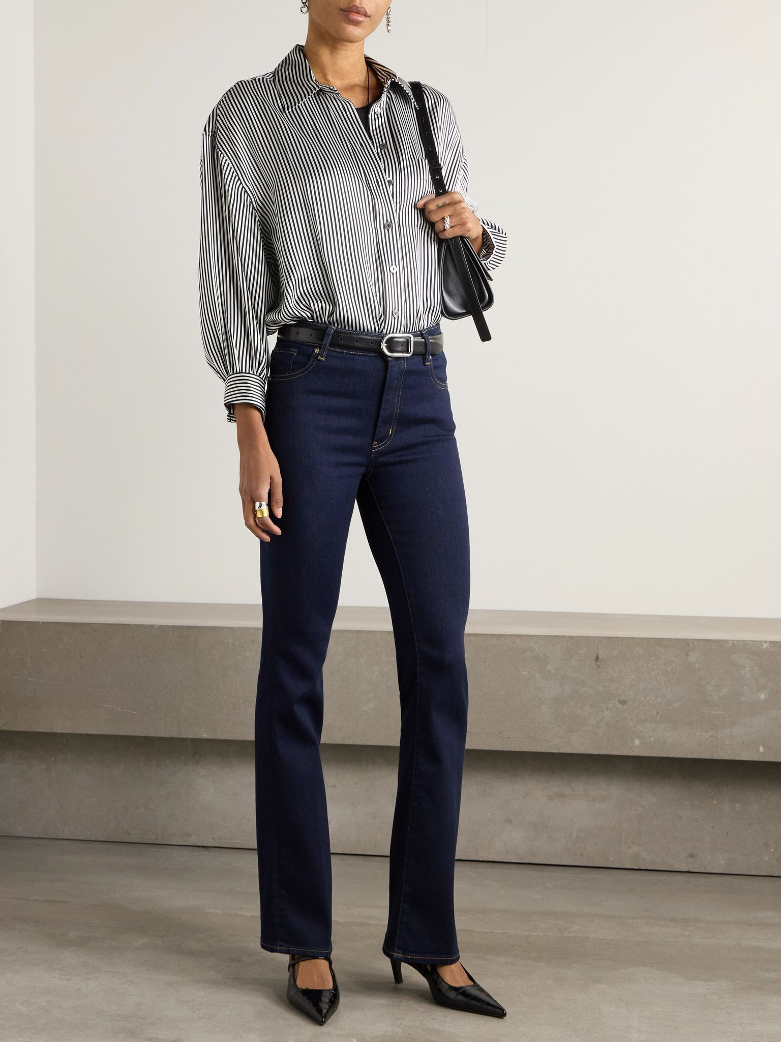 Reboot Super stretch high-rise bootcut jeans Dark denim - 2