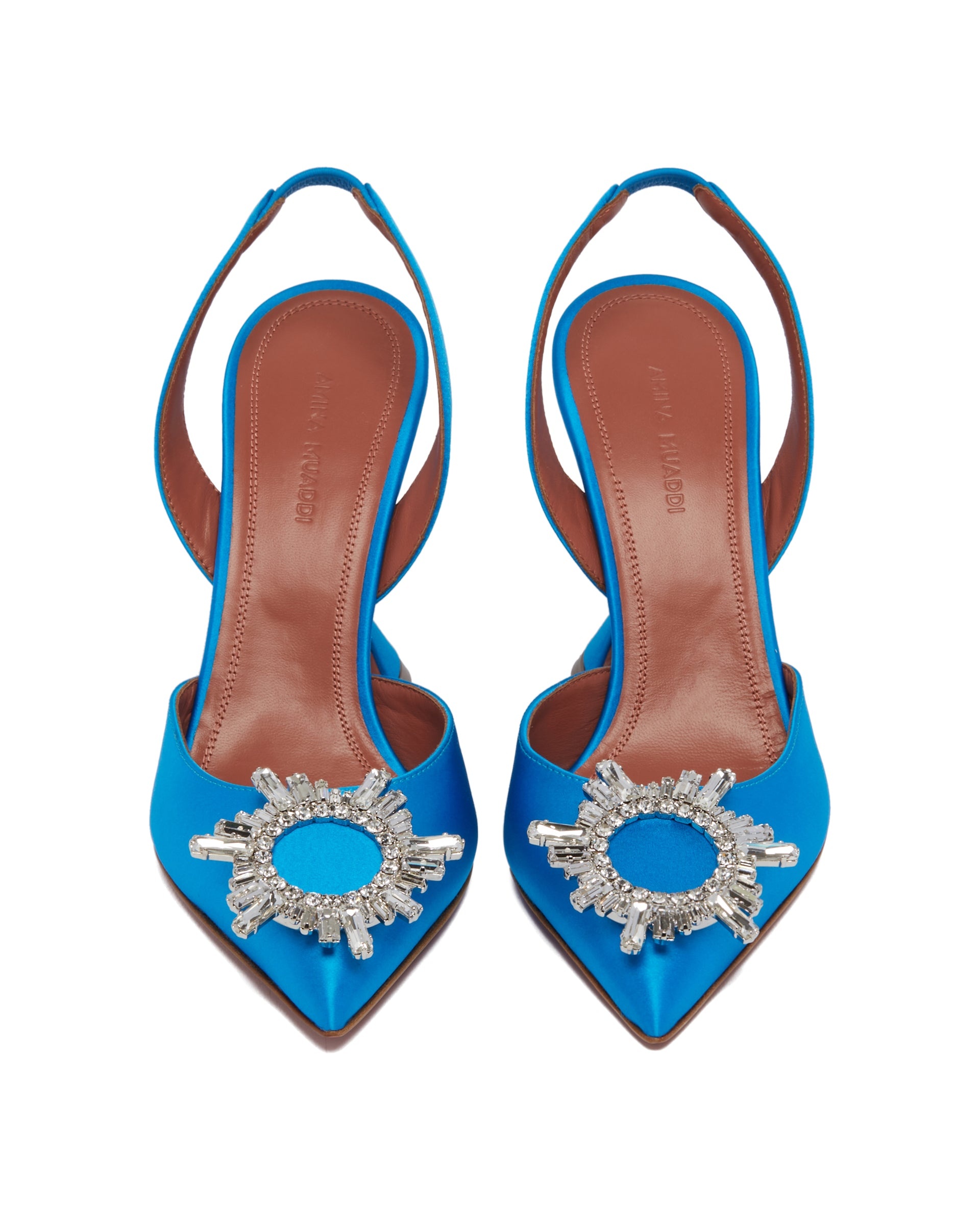 Blue Satin Begum Sandals - 4