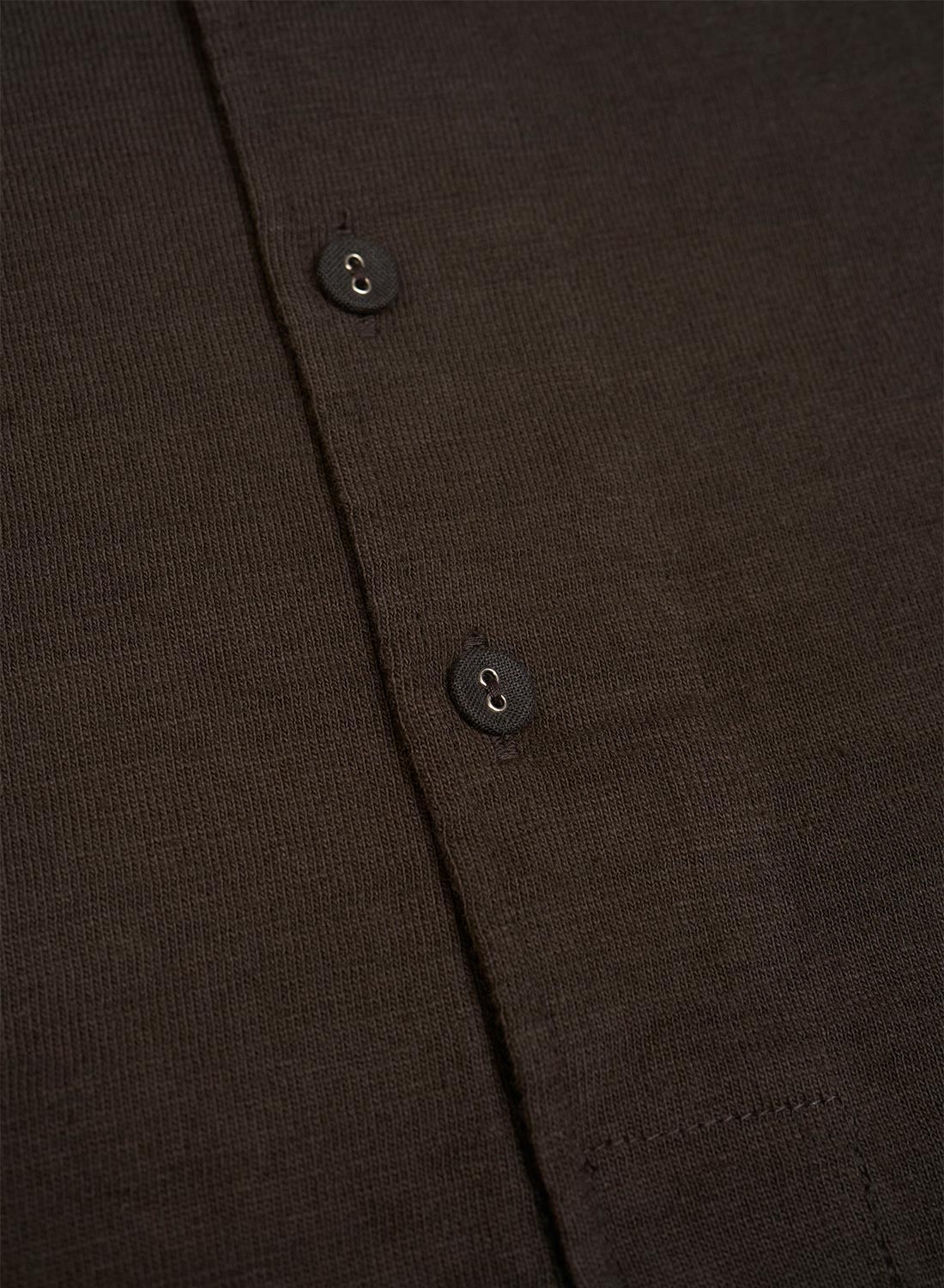 CC22 Henley Neck Shirt in Charcoal Grey - 4