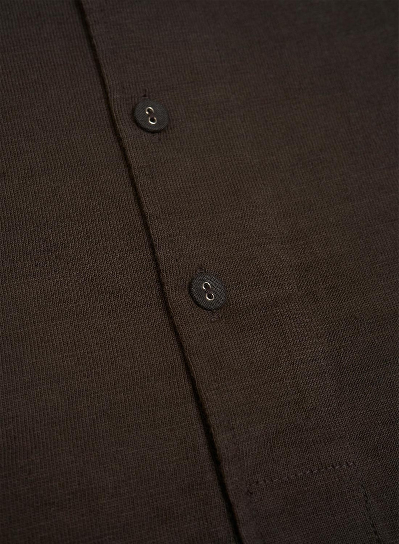 CC22 Henley Neck Shirt in Charcoal Grey 4