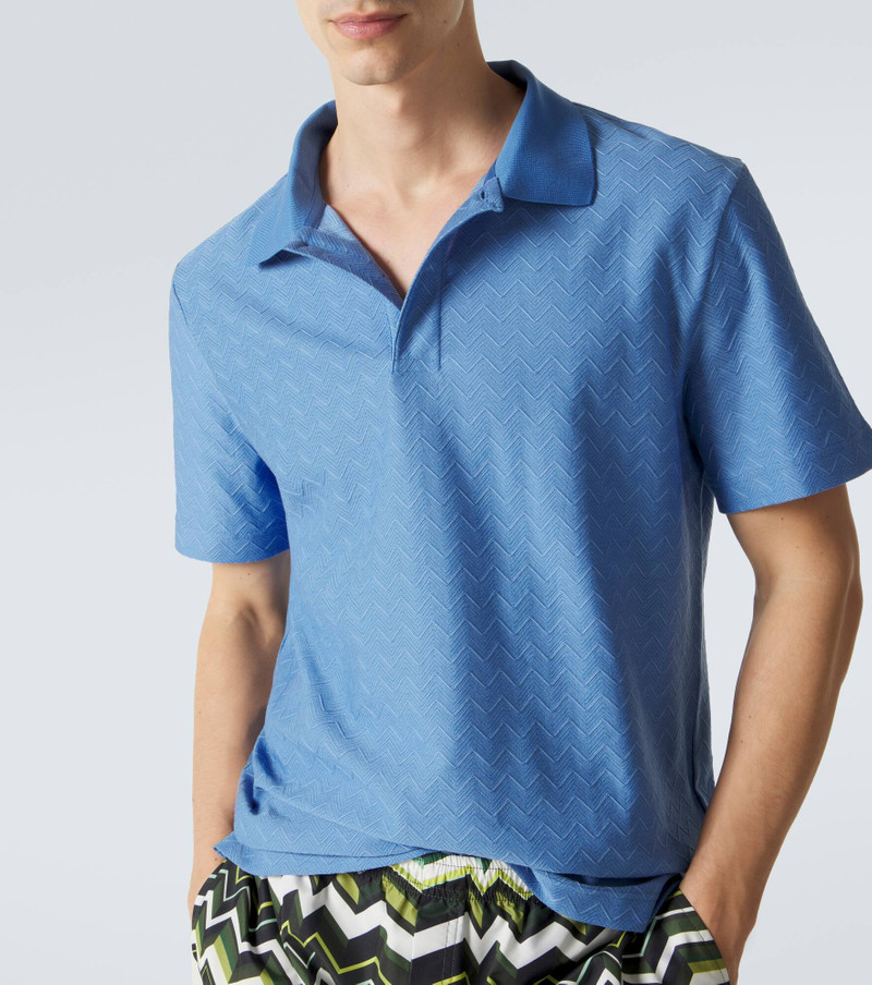 Zigzag cotton polo shirt 5