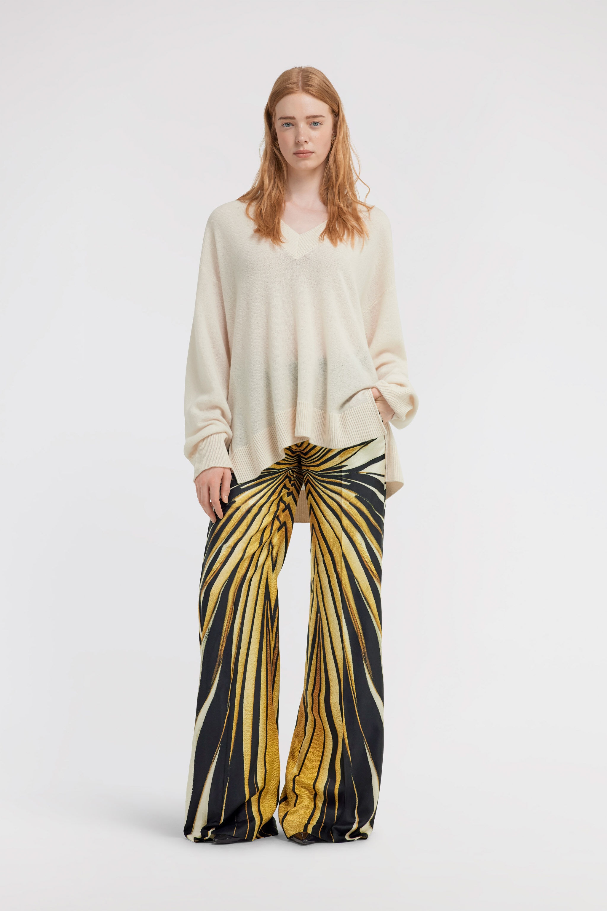 Ray of Gold Print Palazzo Pants - 2