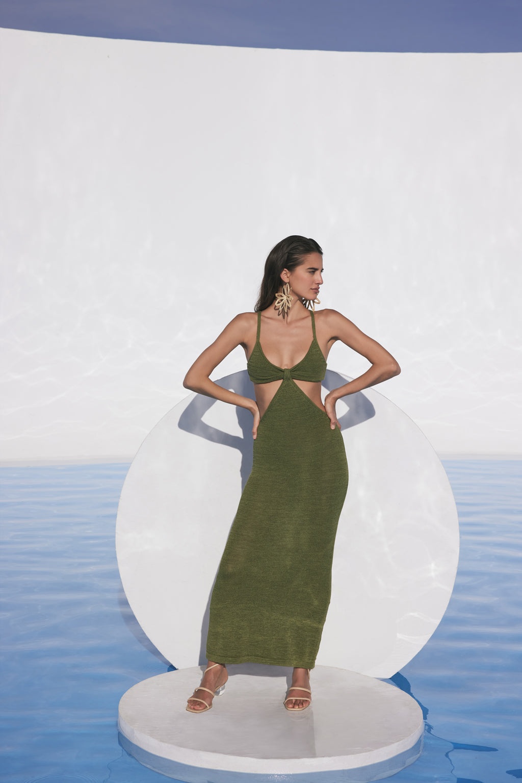 green emerald velvet dress ANSRA TOP