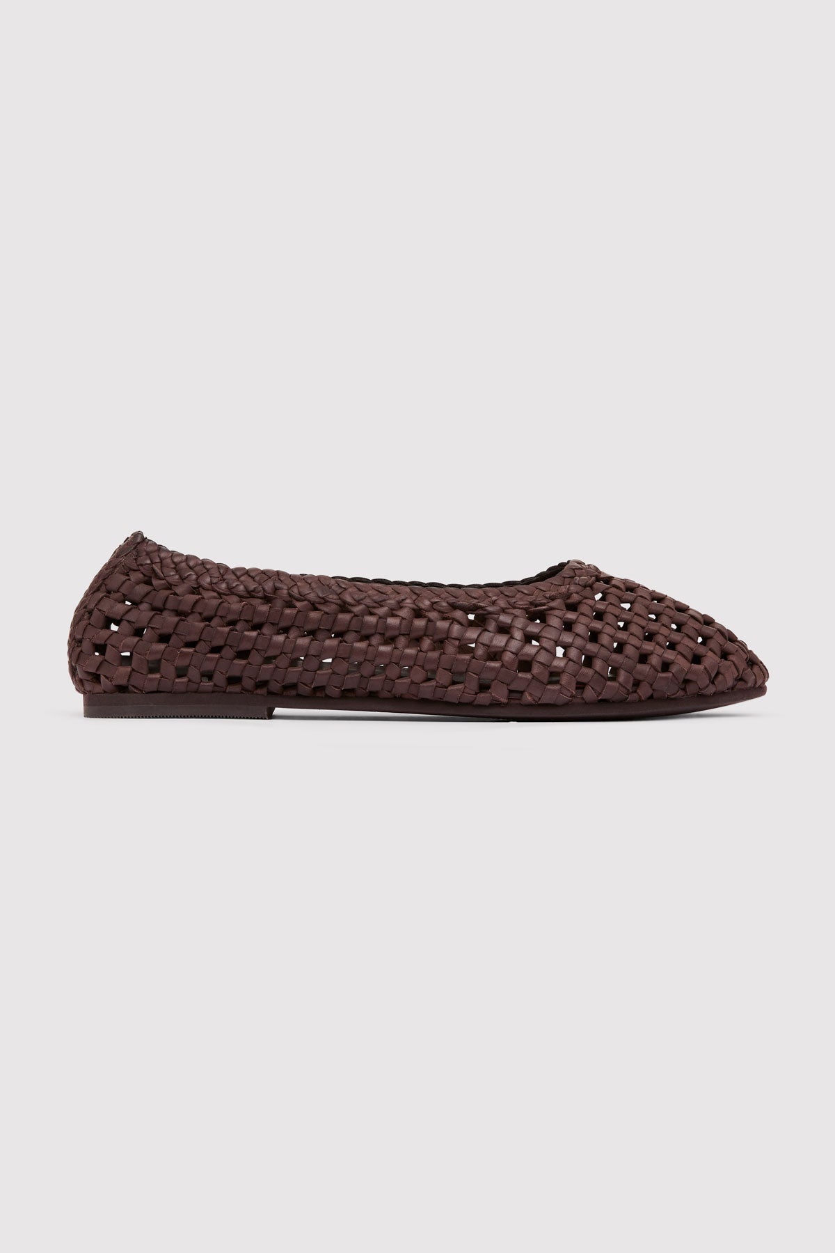 Macrame Mesh Ballet Flats - Chocolate - 4