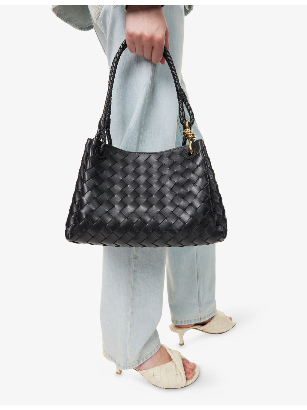 Parachute Intrecciato Medium Leather Shoulder Bag - 2