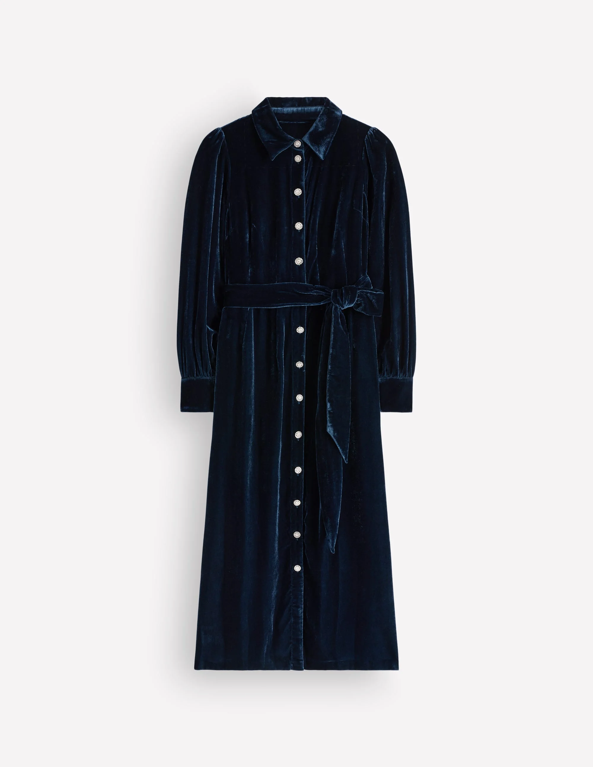 Maeve Velvet Shirt Dress-Teal Ocean - 1