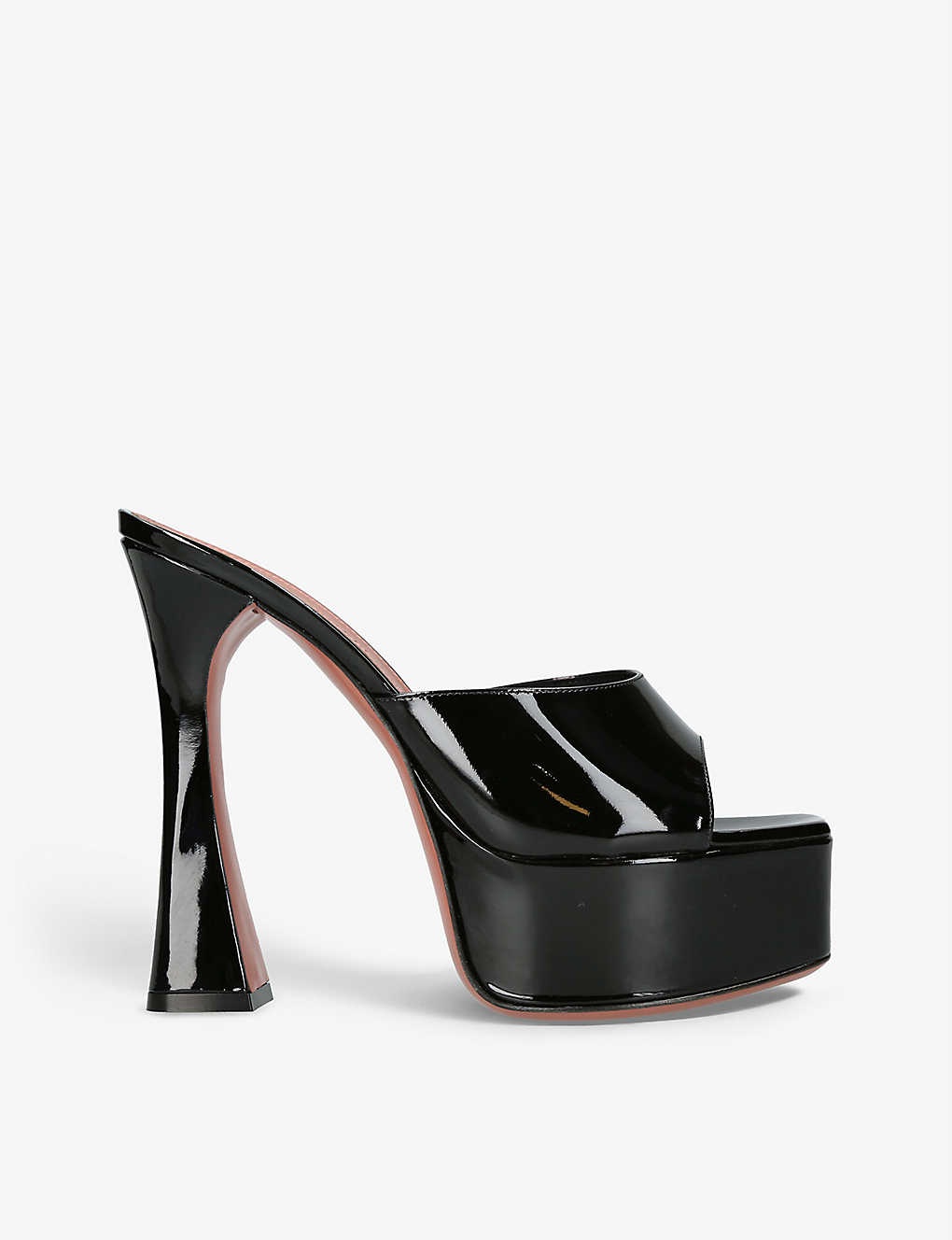 Dalida patent-leather heeled platform sandals - 1