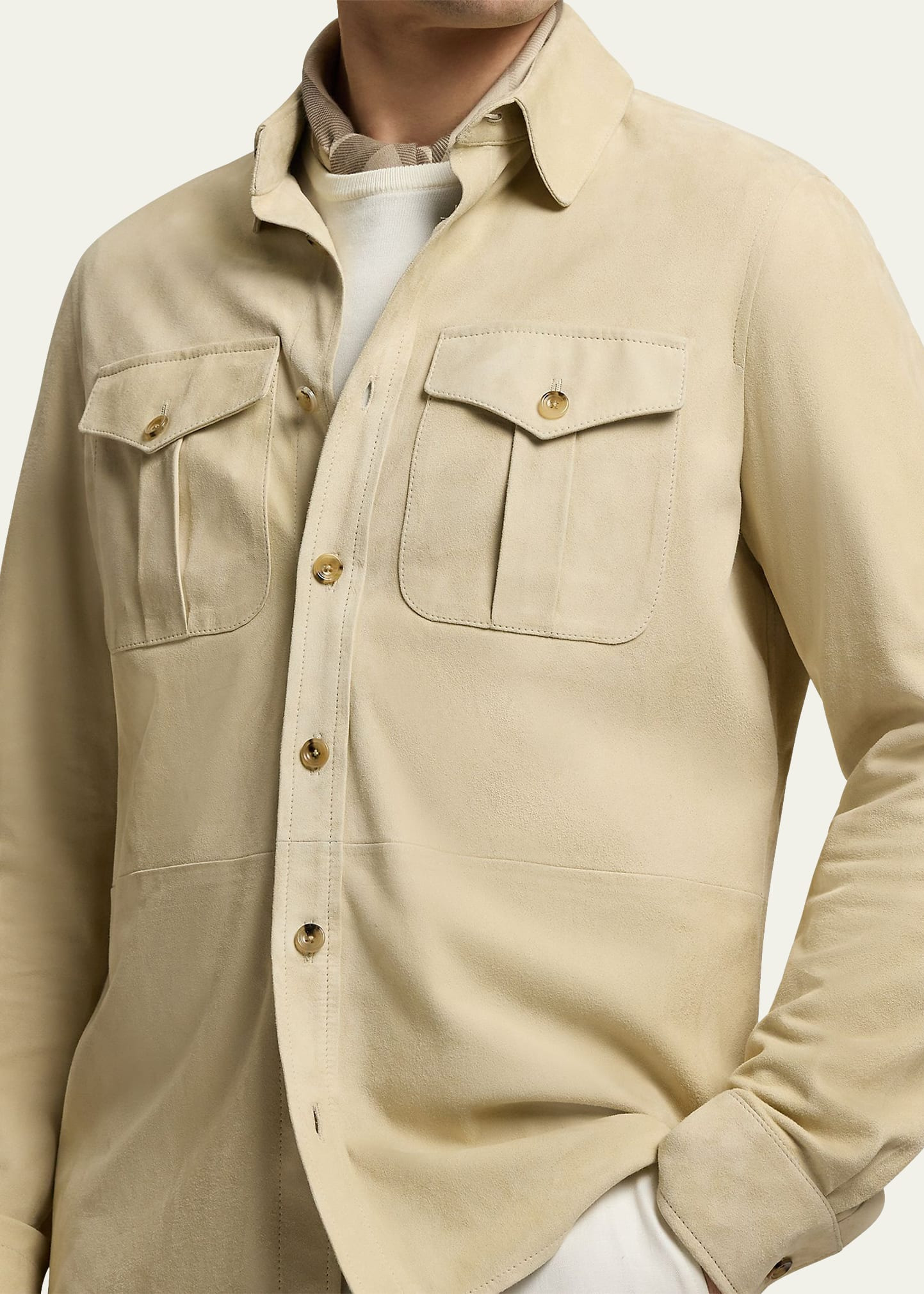 Men's Suede Overshirt - 4