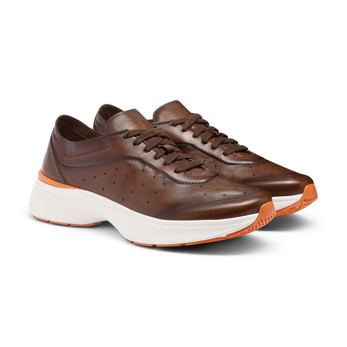 Men's light brown leather Bounce sneaker - 3