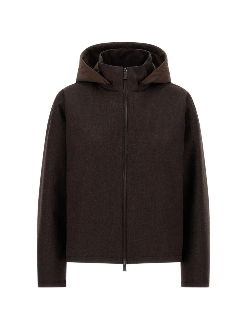 hooded flannel jacket - 1