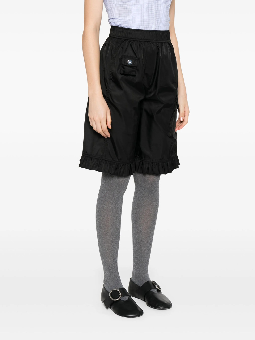 Duchesse Nylon Midi Ruffle Shorts - 3