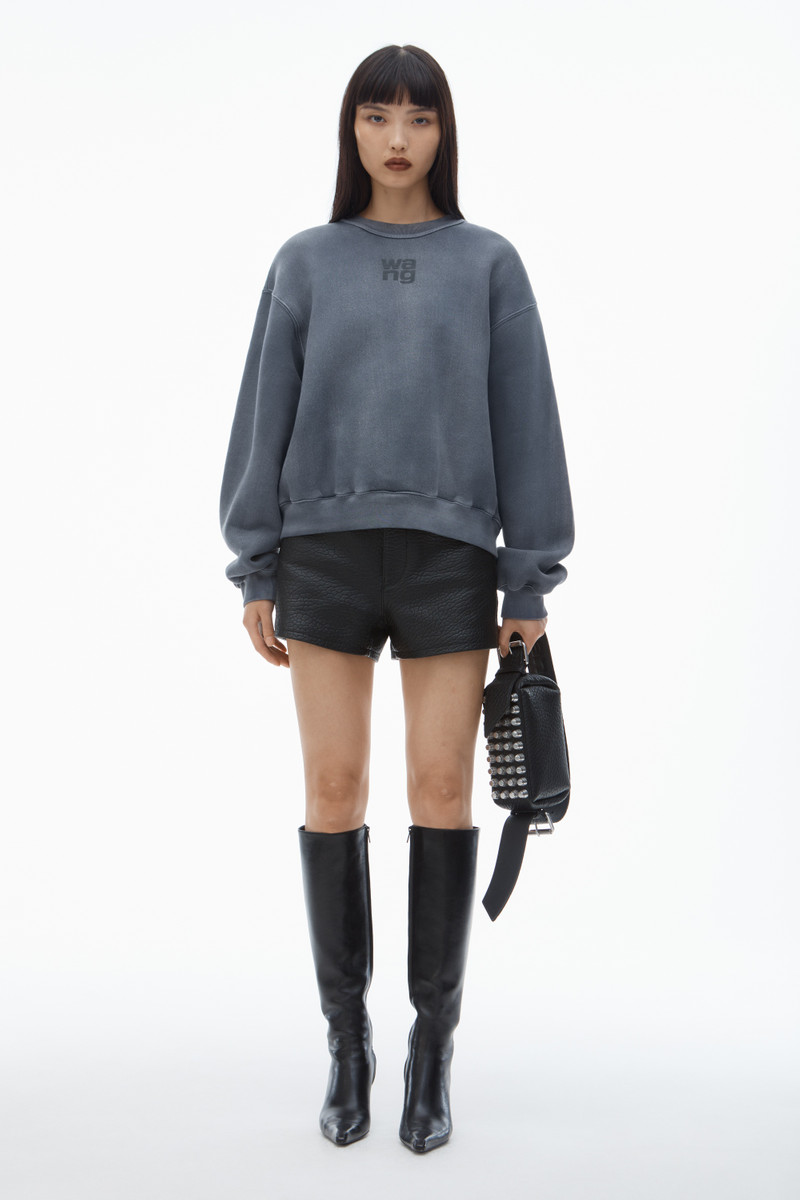 Alexander Wang puff logo sweatshirt in structured terry outlook