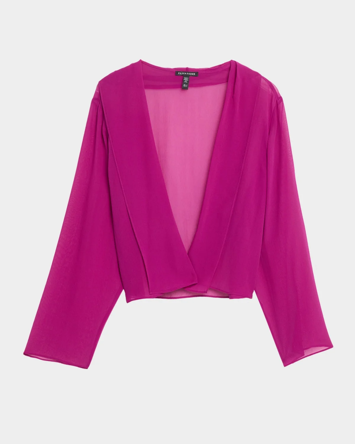 Open-Front Silk Jacket - 1