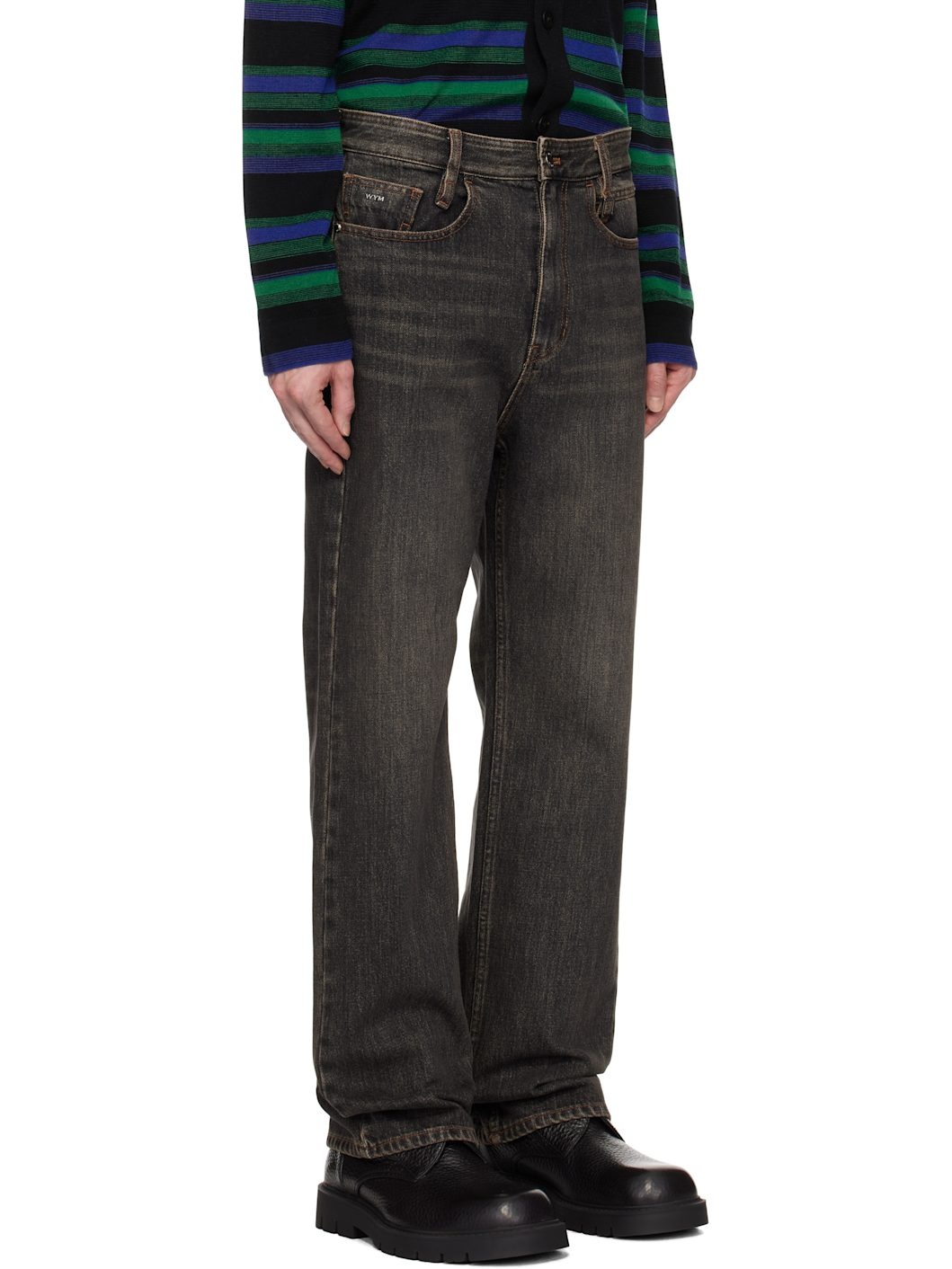 Gray New Straight Jeans - 2