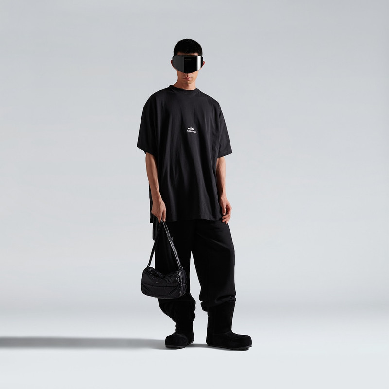 Men's Puffer Crossbody Bag in Black 6