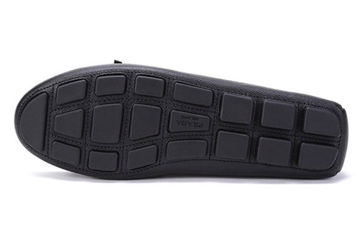 (WMNS) PRADA Saffiano Leather Driving Loafers 'Black' 1DD071_053_F0002_F_005 - 6