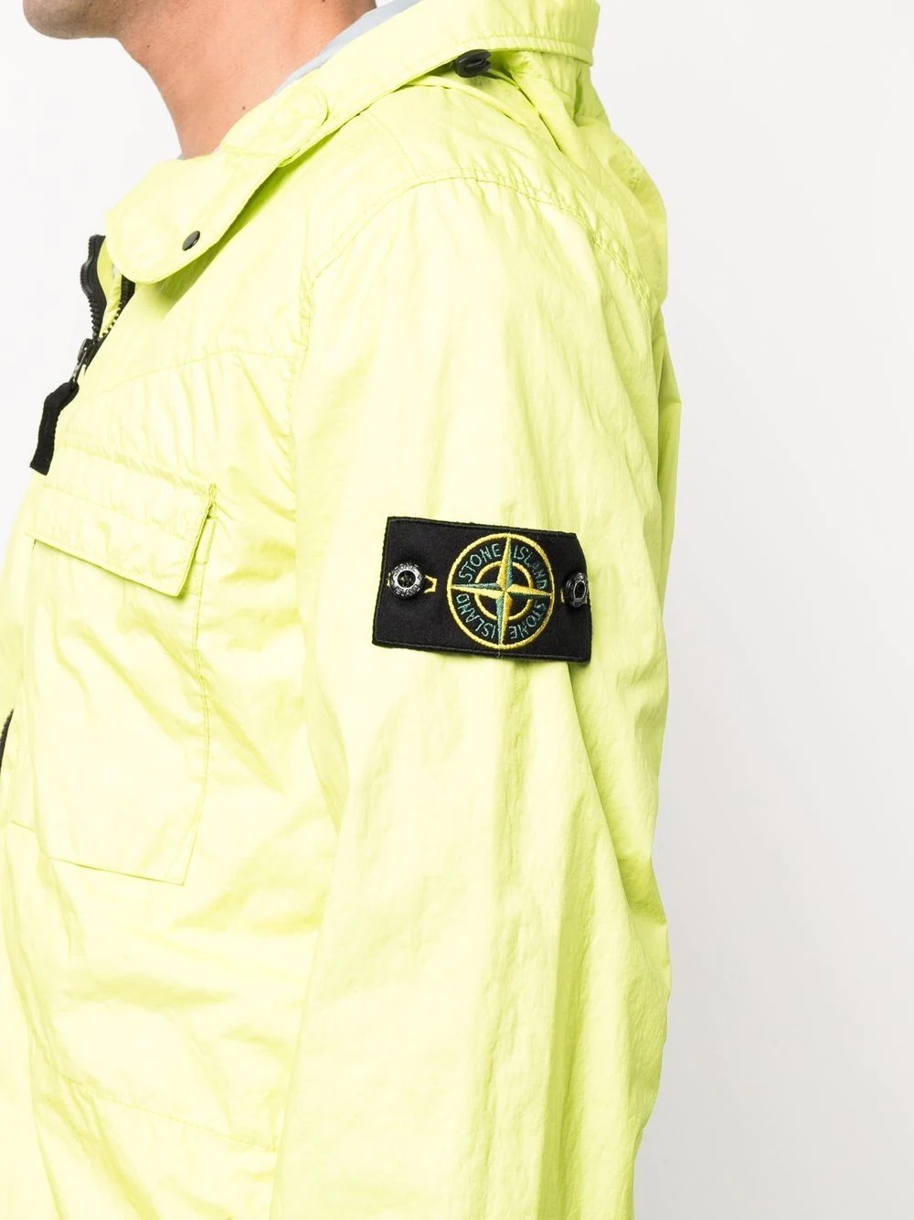 logo patch hooded jacket - 5