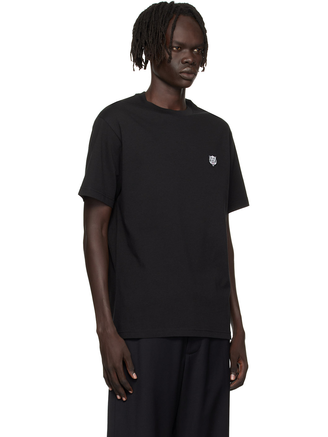 Black Kenzo Paris 'KENZO Happy Tiger' Embroidered T-shirt - 2