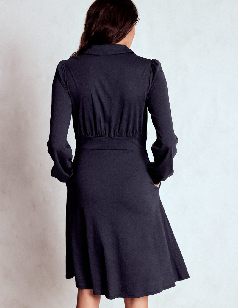 Orla Short Jersey Shirt Dress-Navy 4