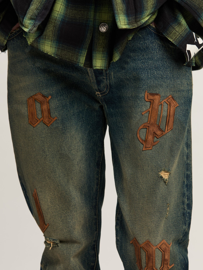 Logo Patches Jeans Loose Fit 6