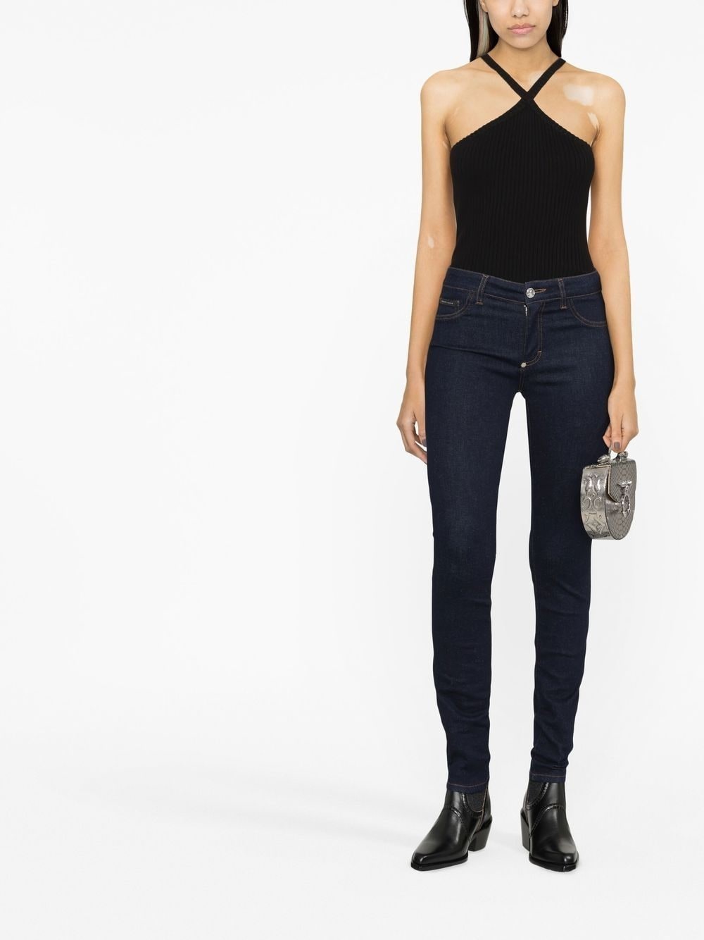 mid-rise skinny jeans - 2