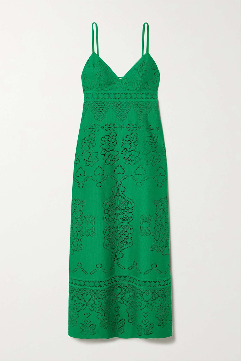 Crocheted cotton-blend maxi dress - 1