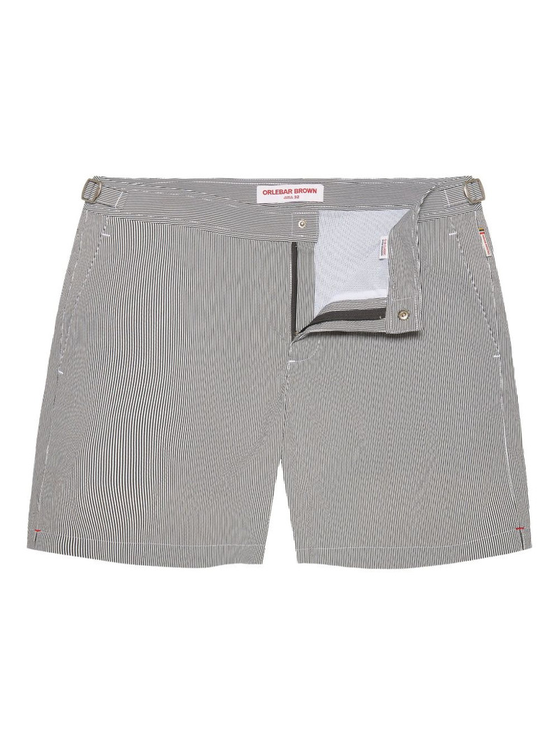 Bulldog pinstriped swim shorts 1