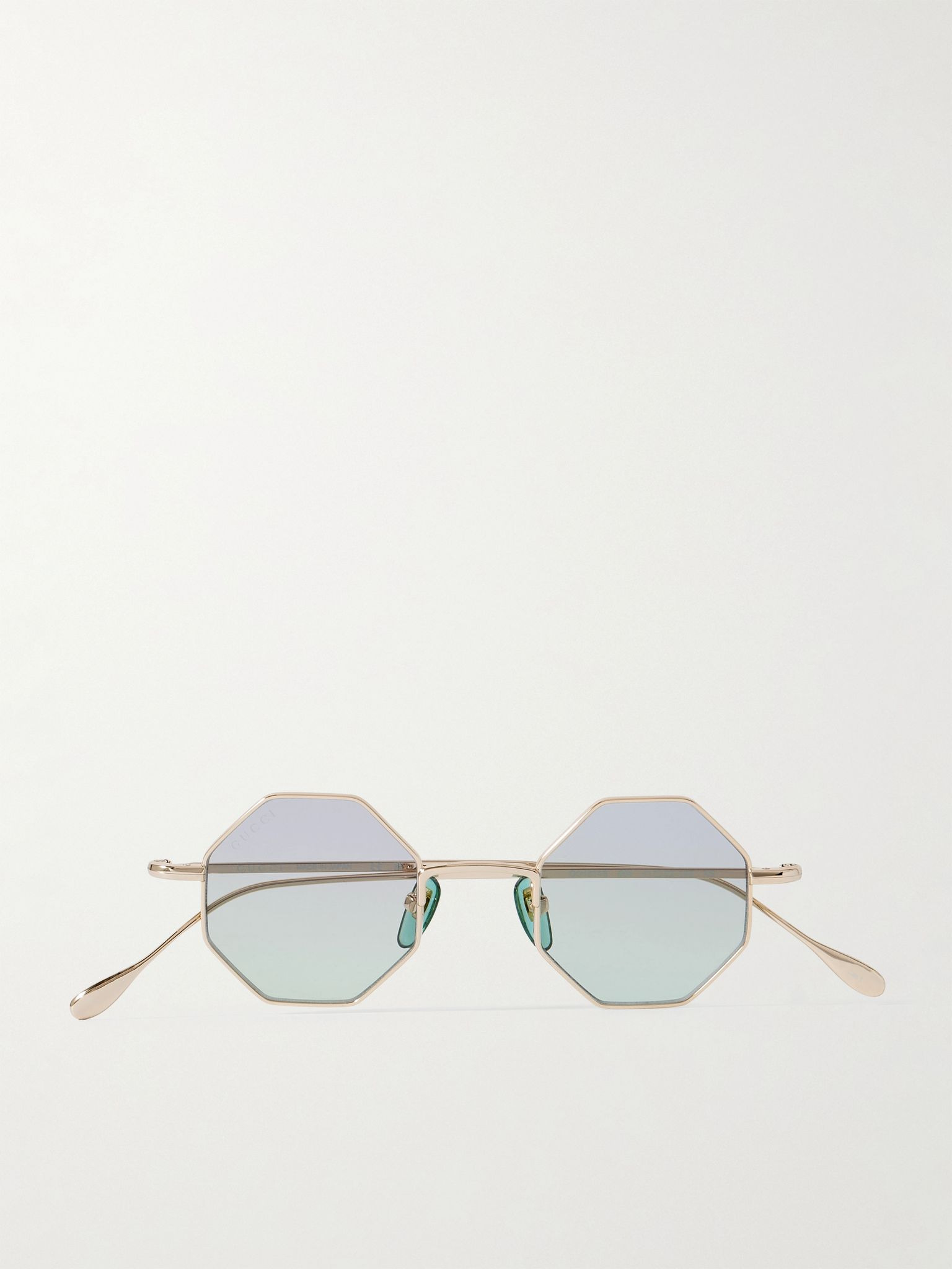 Octagon-Frame Gold-Tone Sunglasses Gold - 1