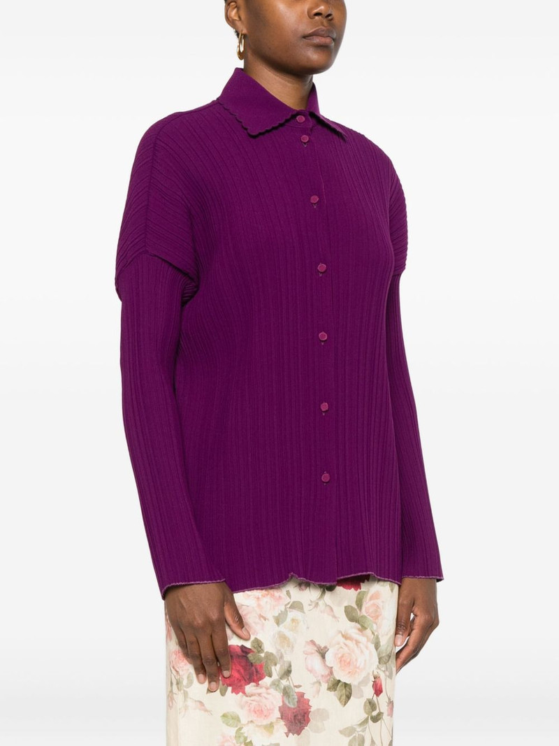 ribbed button-front shirt 3