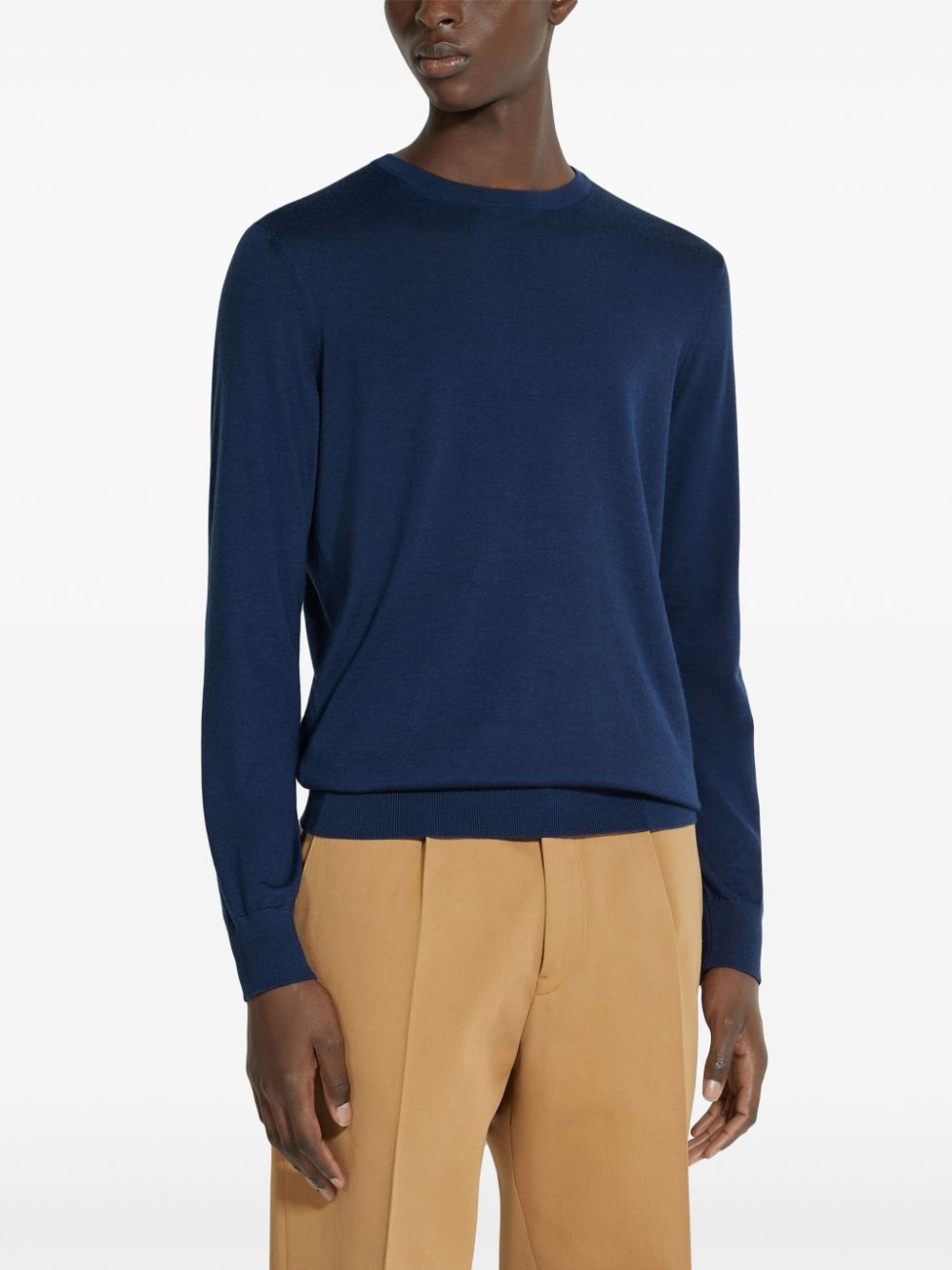 fine-knit crew-neck jumper - 2