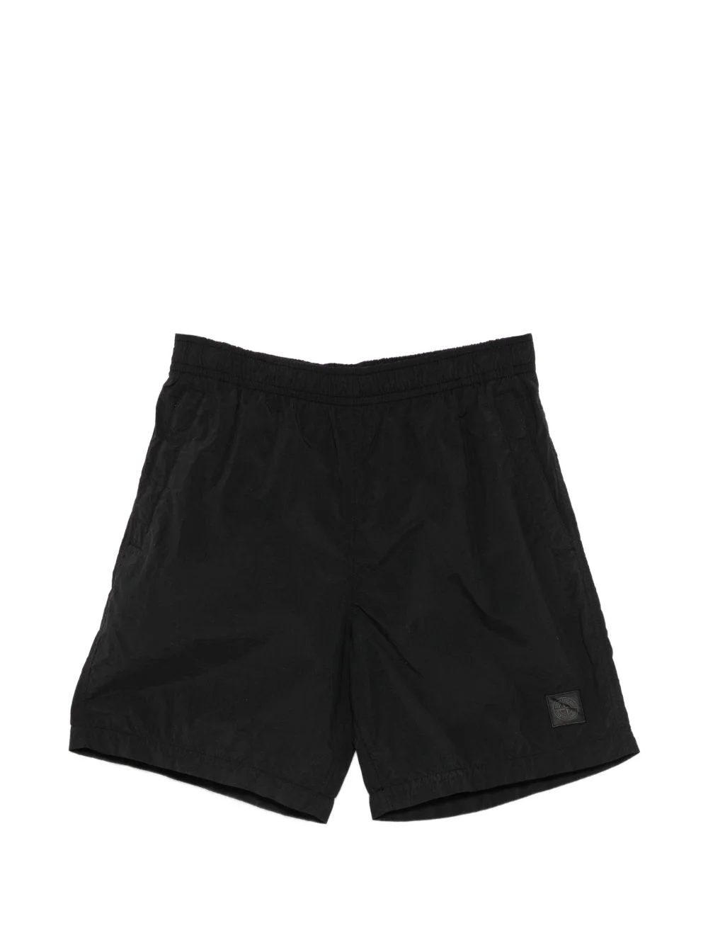 elasticated-waistband logo track shorts - 1