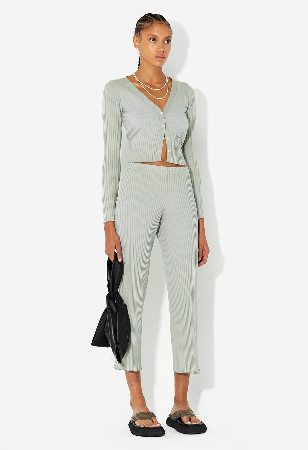 GINZA RIB CROPPED CARDIGAN - 3