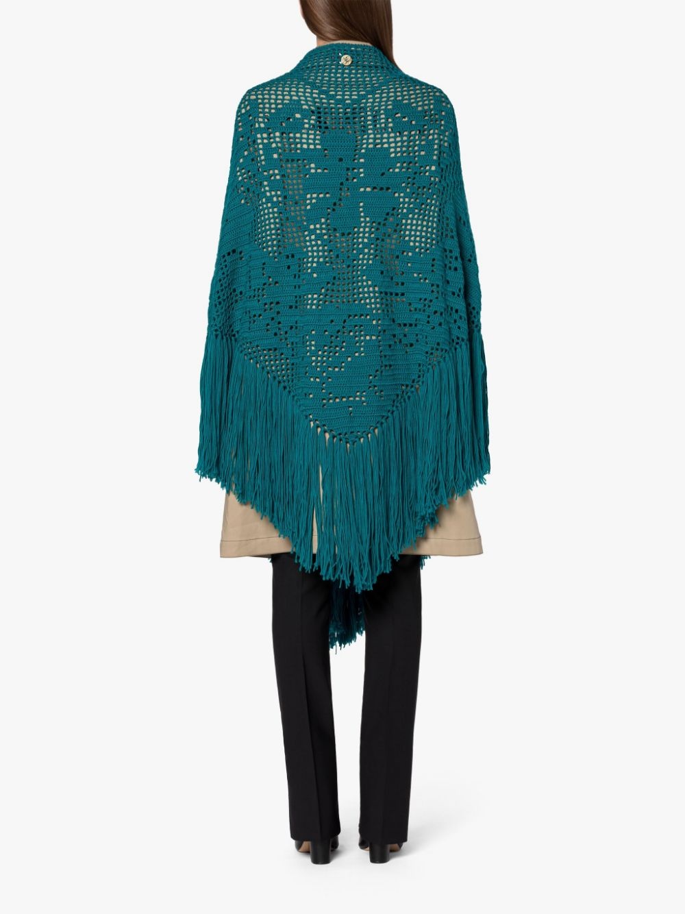 CHIARA IS SEA BLUE WOOL SHAWL - 4