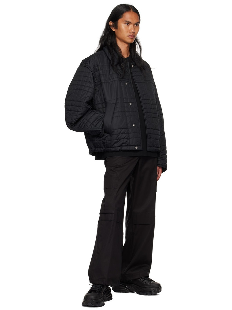 Wooyoungmi Black Wide-Leg Cargo Pants outlook