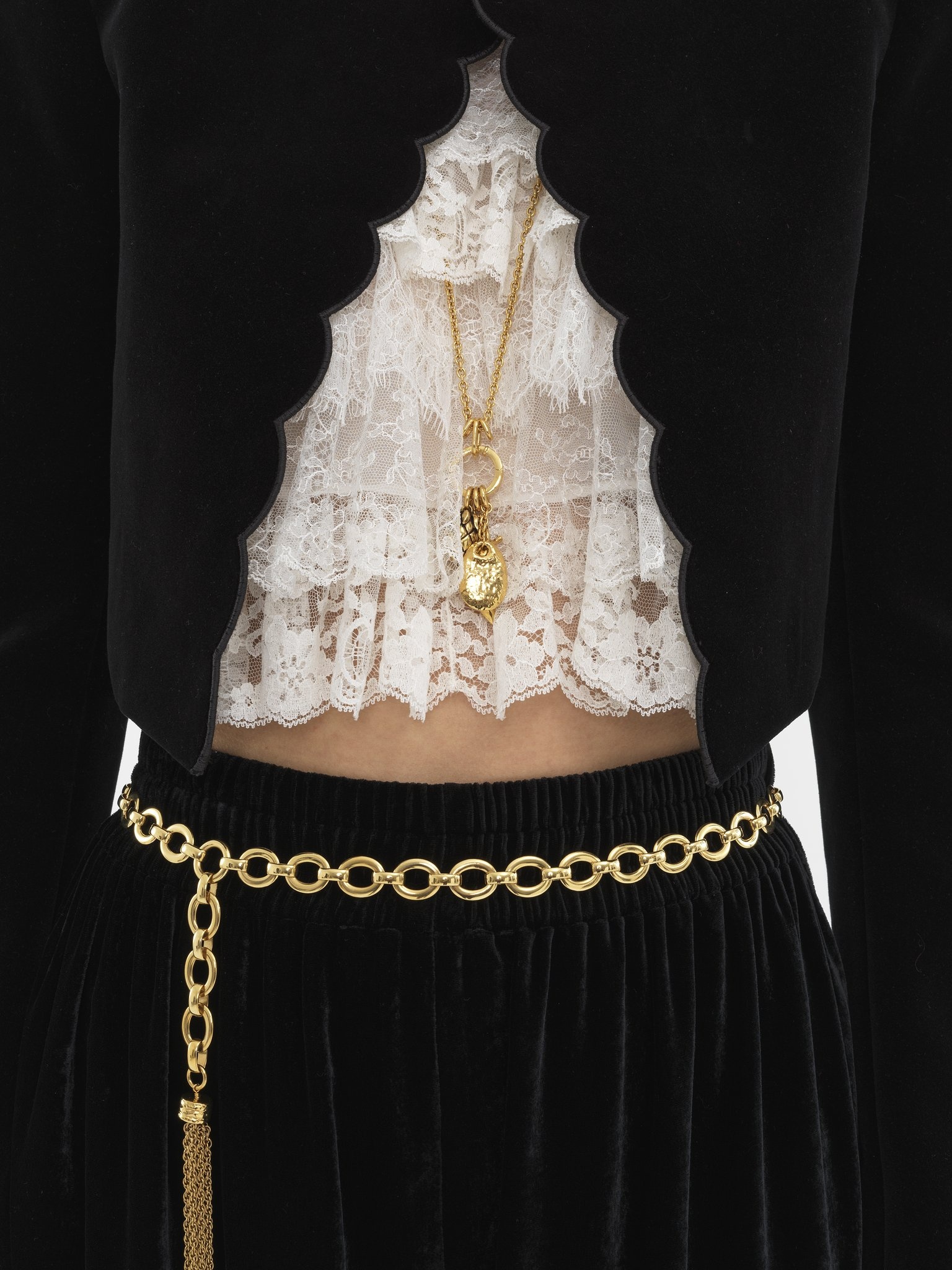 SCALLOPED SPENCER JACKET IN VELVET - 6