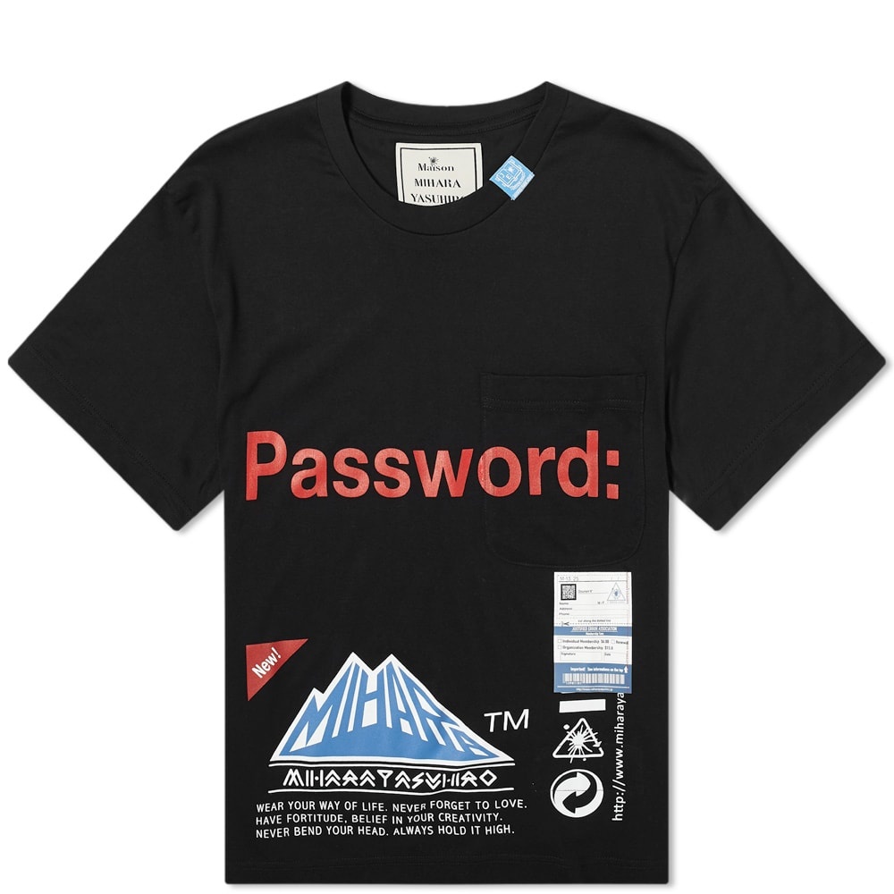 Maison MIHARA YASUHIRO Password Pocket Tee - 1