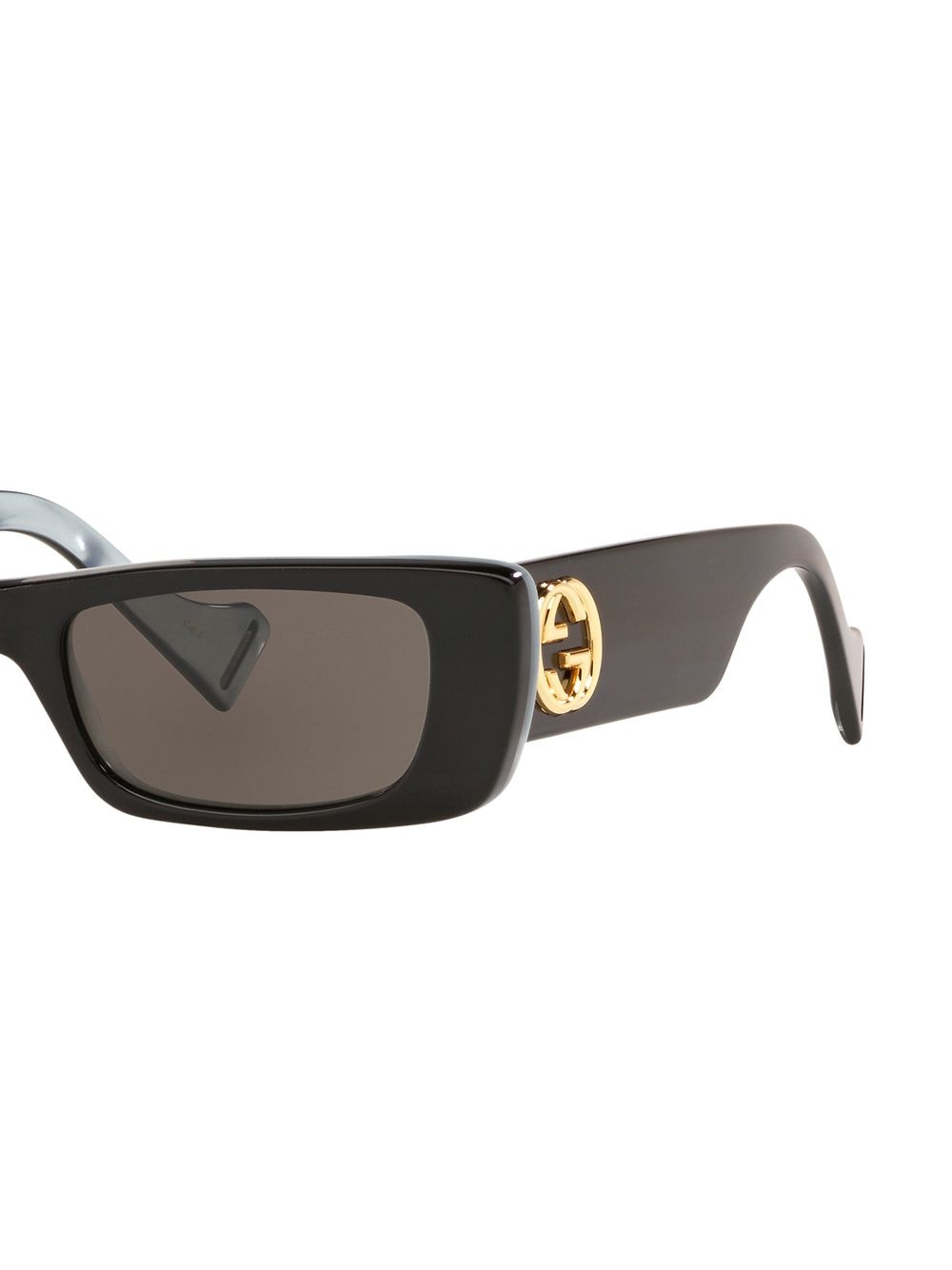 logo-plaque rectangular-frame sunglasses - 4