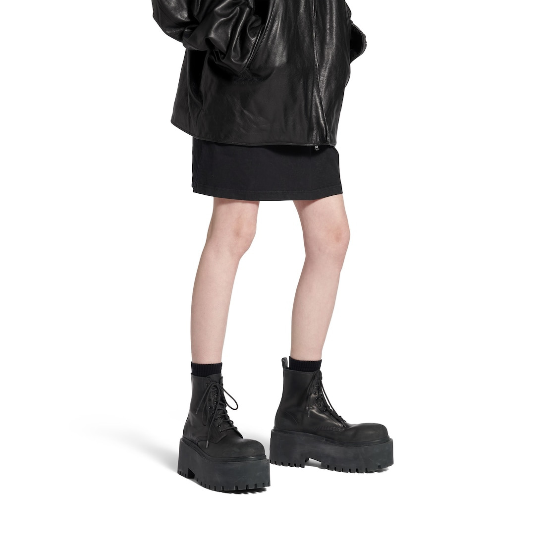 Women's Strike Platform Bootie in Black - 9