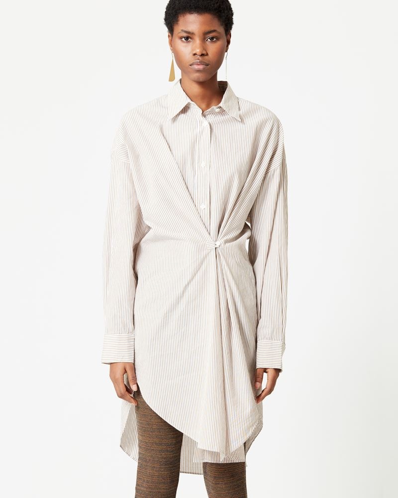 SEEN STRIPED MIDI SHIRT-DRESS - 4