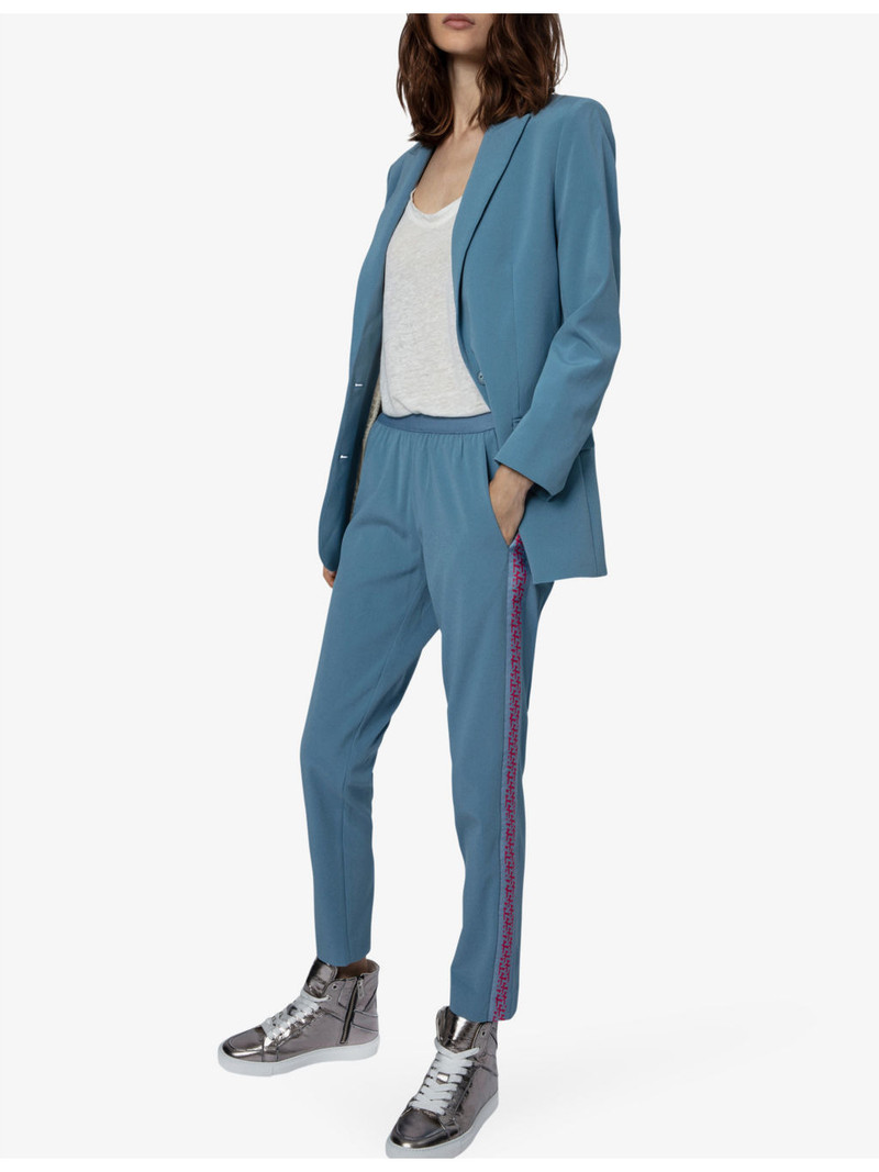 Zadig & Voltaire Viva single-breasted peak-lapel crepe blazer outlook