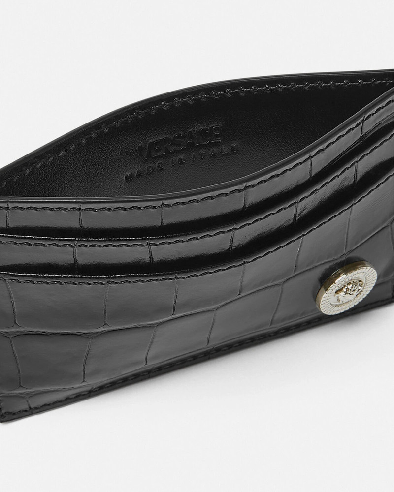 VERSACE Croc-Effect Medusa Biggie Card Holder outlook