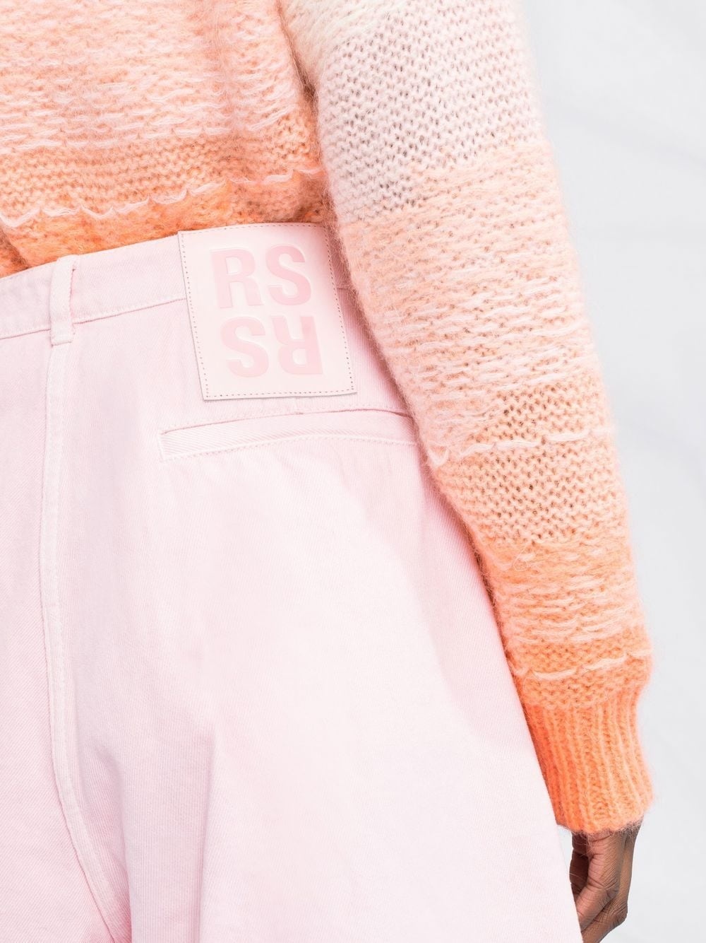 pleated denim shorts - 3
