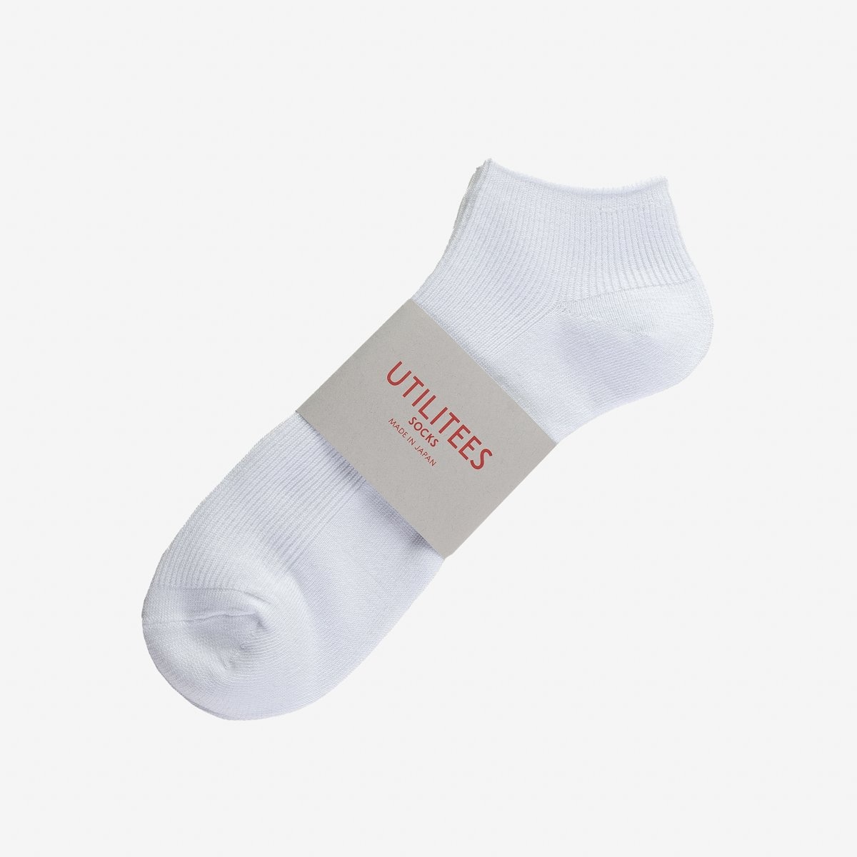 UTSS-WHT UTILITEES Mixed Cotton Sneaker Socks - White - 2