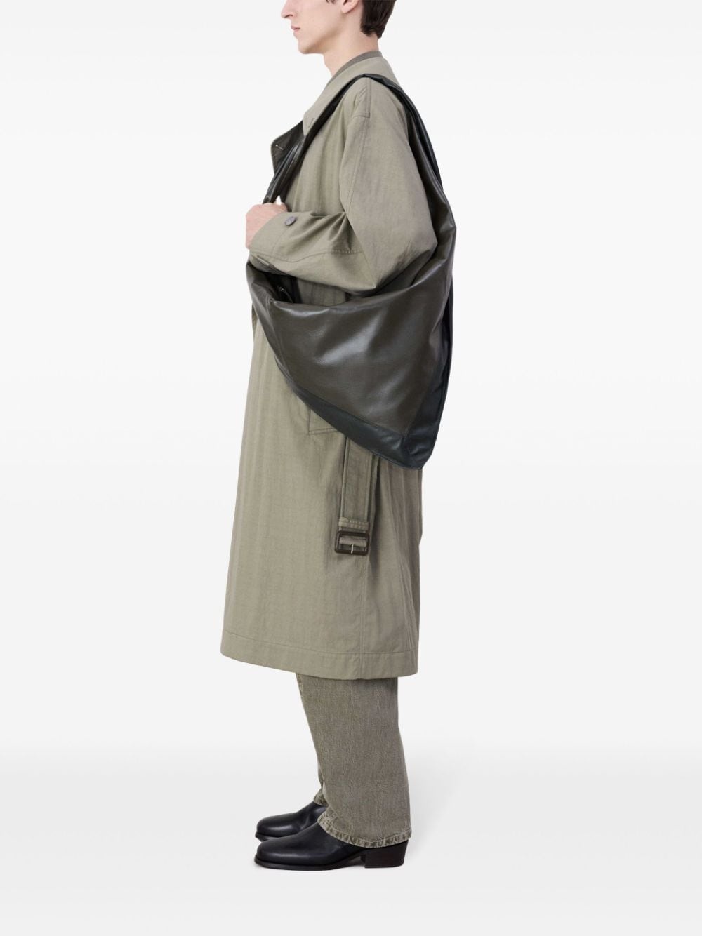 Scarf leather shoulder bag - 2