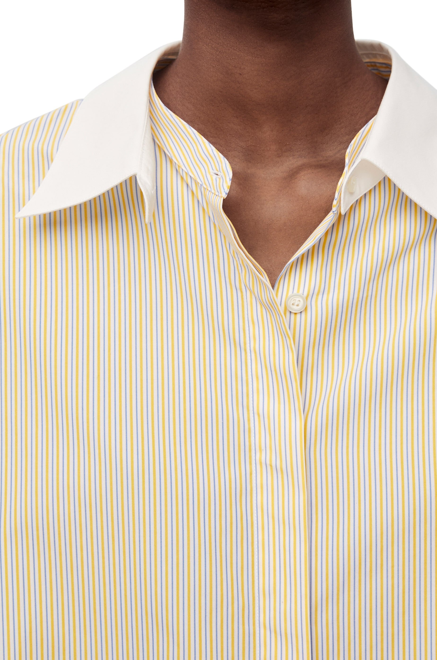 Deconstructed shirt in striped cotton - 5