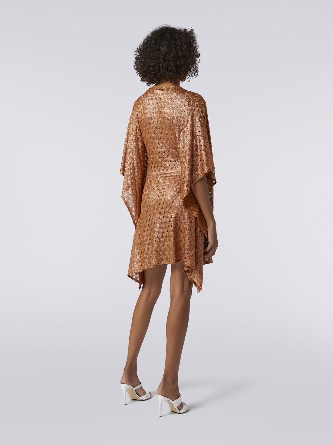 Short lace-effect cover up kaftan - 4